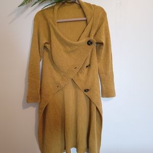 Mustard yellow cardigan. Size Medium.